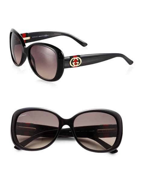 gucci black plastic sunglasses|gucci black sunglasses for women.